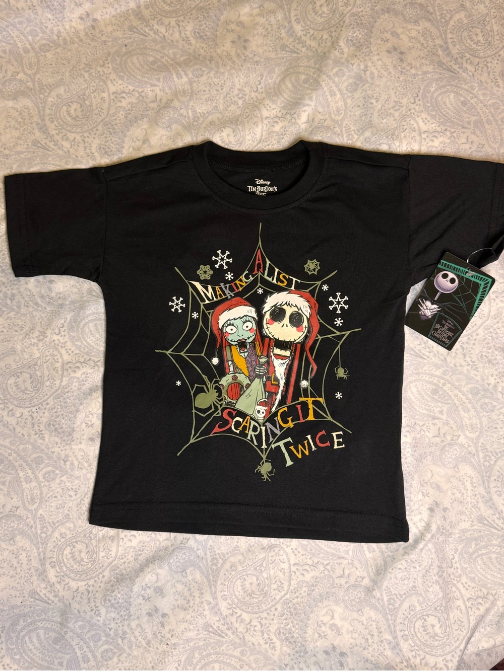 Disney The Nightmare Before Christmas Unisex Adult T-Shirt - Jack & Sally